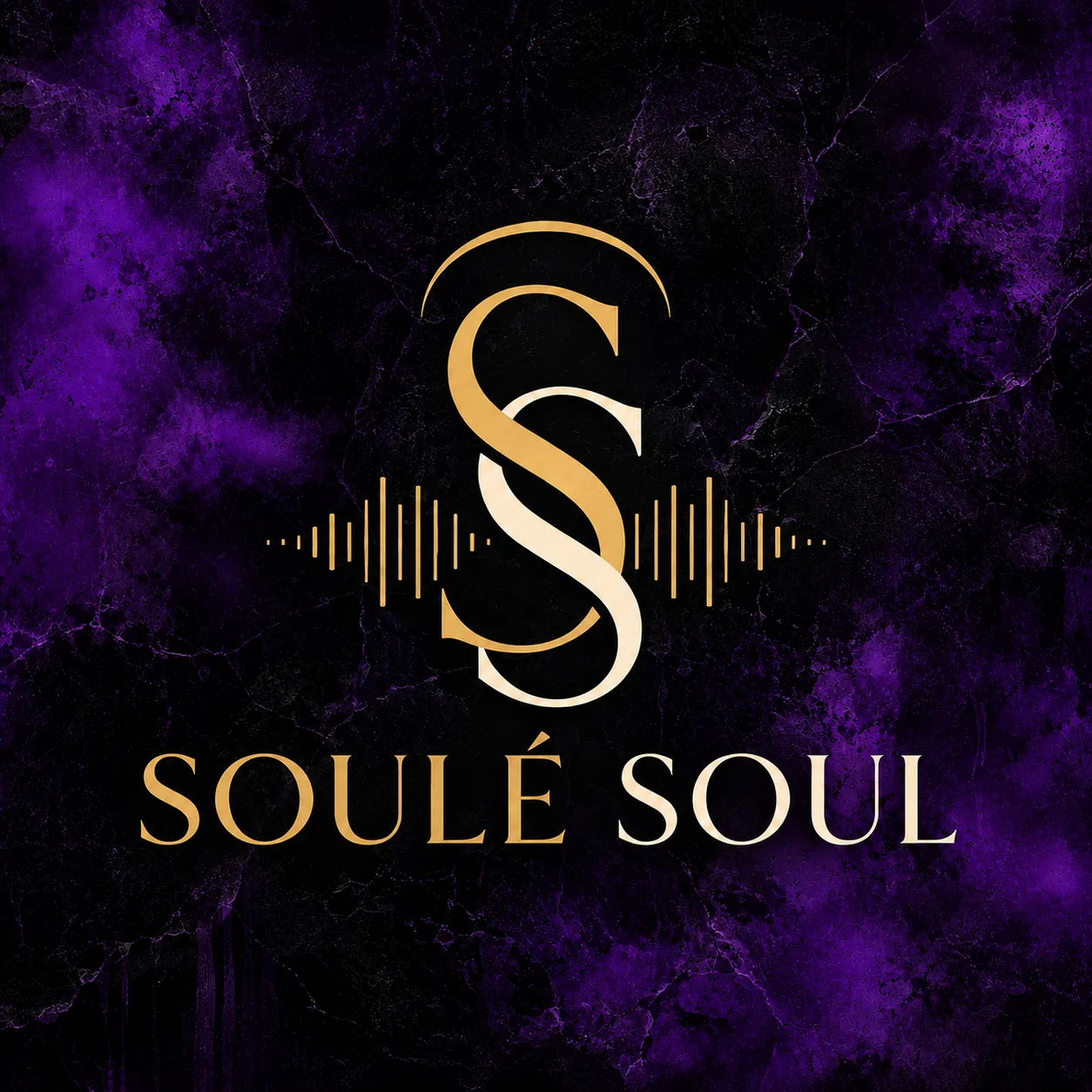 Soulé Soul monogram logo on purple marble